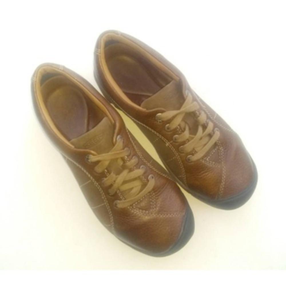 Keen Womens Presidio Oxfords Shoes Brown Lace Up Round Toe 8